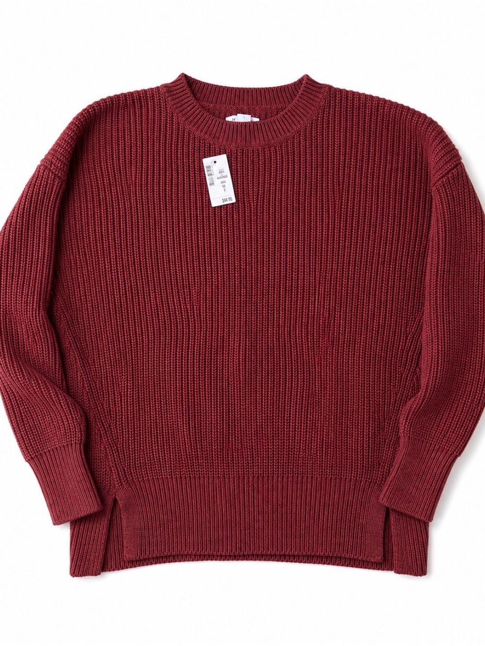 Women’s Knit Crewneck Sweater - Burgundy